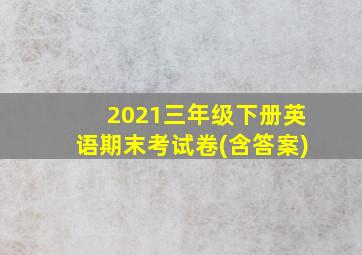 2021三年级下册英语期末考试卷(含答案)