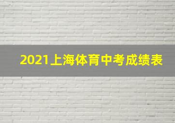 2021上海体育中考成绩表