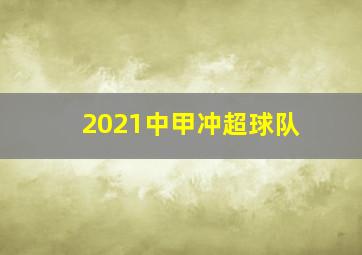 2021中甲冲超球队