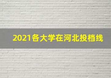 2021各大学在河北投档线