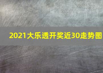 2021大乐透开奖近30走势图