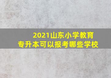 2021山东小学教育专升本可以报考哪些学校