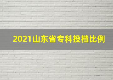 2021山东省专科投档比例