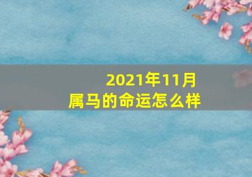 2021年11月属马的命运怎么样