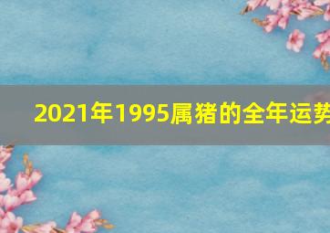 2021年1995属猪的全年运势