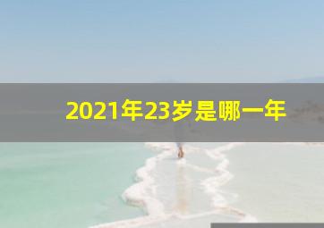 2021年23岁是哪一年