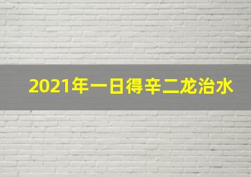 2021年一日得辛二龙治水