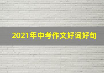 2021年中考作文好词好句