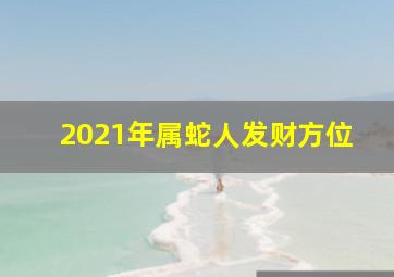 2021年属蛇人发财方位