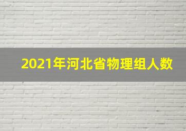 2021年河北省物理组人数