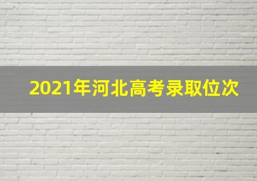 2021年河北高考录取位次