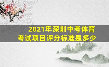 2021年深圳中考体育考试项目评分标准是多少