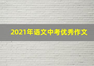 2021年语文中考优秀作文