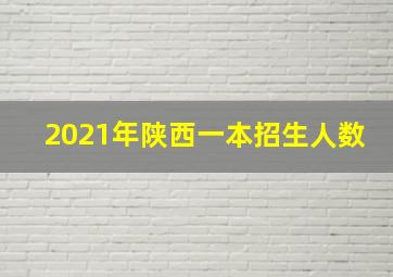 2021年陕西一本招生人数