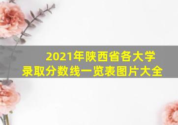 2021年陕西省各大学录取分数线一览表图片大全