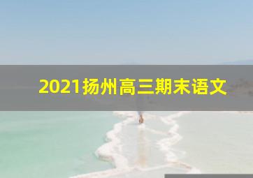 2021扬州高三期末语文