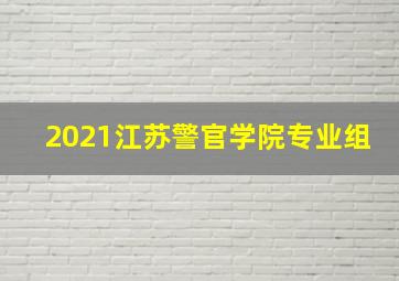 2021江苏警官学院专业组