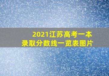 2021江苏高考一本录取分数线一览表图片