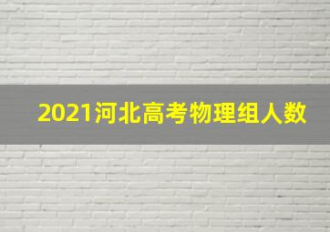 2021河北高考物理组人数