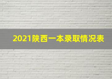 2021陕西一本录取情况表