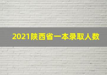 2021陕西省一本录取人数