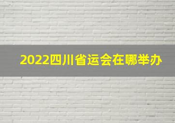 2022四川省运会在哪举办