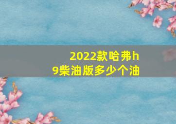 2022款哈弗h9柴油版多少个油