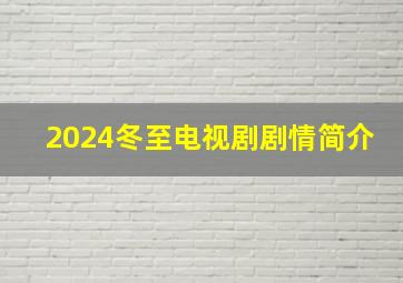 2024冬至电视剧剧情简介