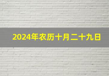 2024年农历十月二十九日