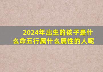 2024年出生的孩子是什么命五行属什么属性的人呢