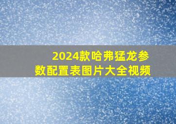 2024款哈弗猛龙参数配置表图片大全视频