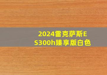 2024雷克萨斯ES300h臻享版白色