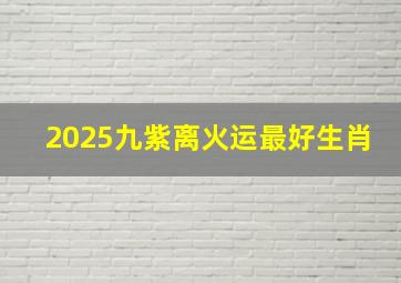 2025九紫离火运最好生肖