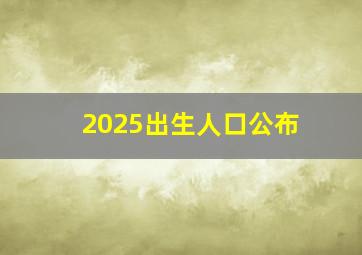 2025出生人口公布