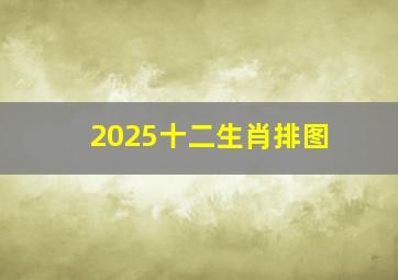 2025十二生肖排图