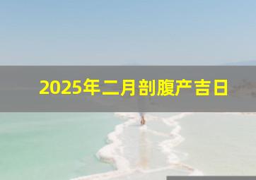 2025年二月剖腹产吉日