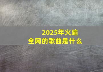 2025年火遍全网的歌曲是什么