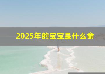 2025年的宝宝是什么命