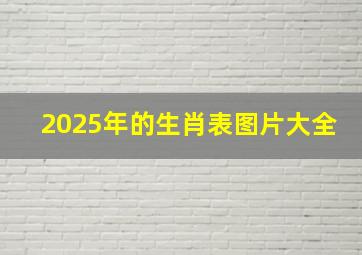 2025年的生肖表图片大全