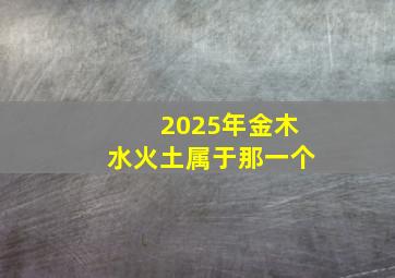 2025年金木水火土属于那一个