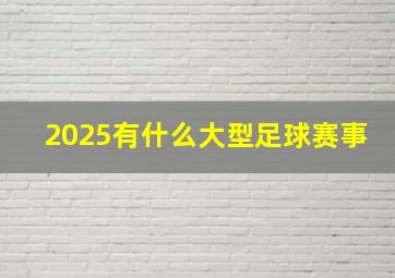 2025有什么大型足球赛事