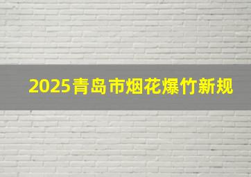 2025青岛市烟花爆竹新规