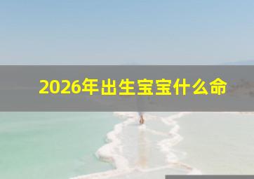 2026年出生宝宝什么命