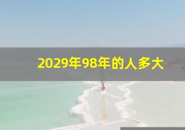 2029年98年的人多大