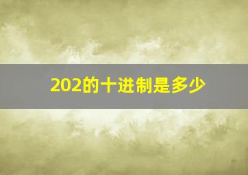 202的十进制是多少