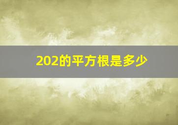 202的平方根是多少