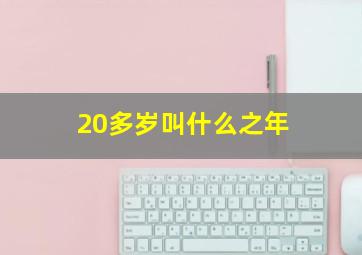 20多岁叫什么之年