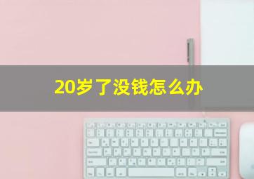 20岁了没钱怎么办