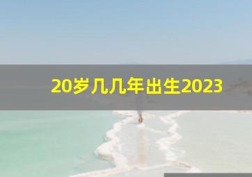 20岁几几年出生2023