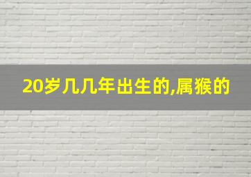 20岁几几年出生的,属猴的